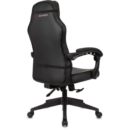 Кресло игровое TopChairs Zombie Defender черный/карбон эко.кожа крестов. пластик 