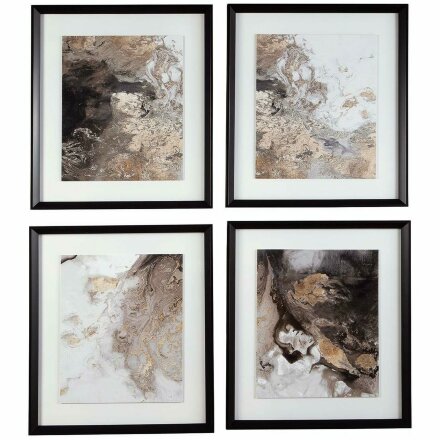 КАРТИНА С РАМОЙ WALL DECOR A8000306 HALLWOOD (НАБОР 4 ШТ) 