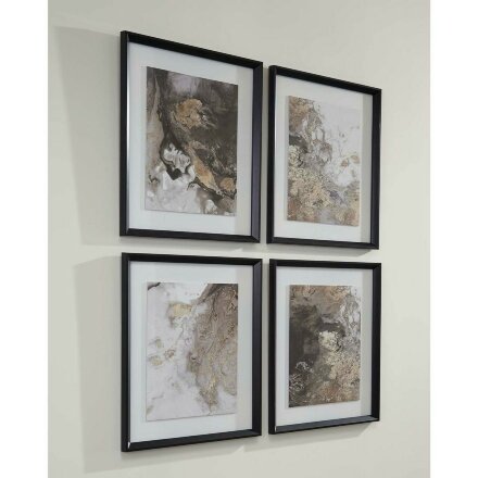 КАРТИНА С РАМОЙ WALL DECOR A8000306 HALLWOOD (НАБОР 4 ШТ) 