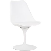 Стул обеденный TULIP белое основание, белый W-02