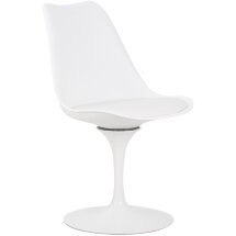 Стул обеденный TULIP белое основание, белый W-02