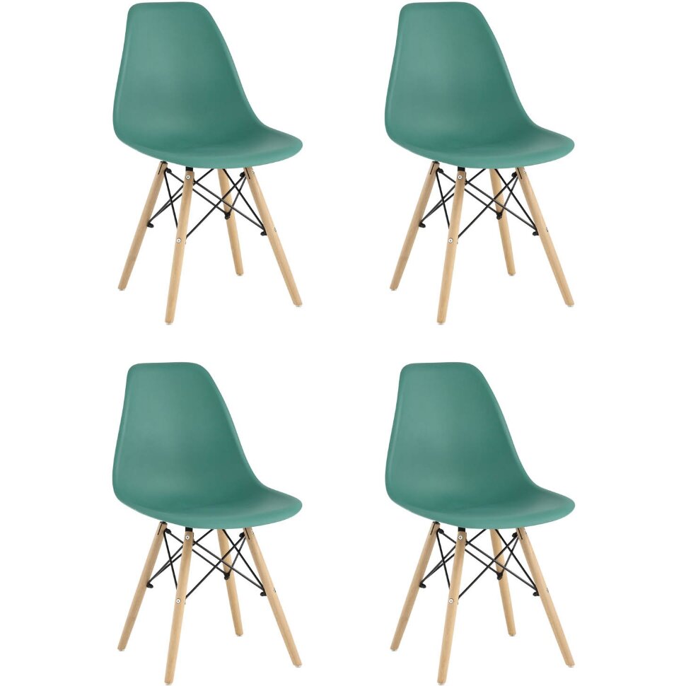 Стул Eames Style DSW серо-зеленый x4 (разборный каркас) Стул Eames Style DSW серо-зеленый x4 (разборный каркас)
