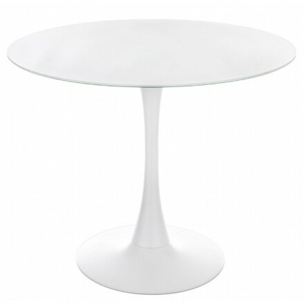 Стол стеклянный Tulip 90 white 