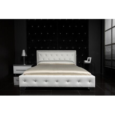 Кровать Cladina 160 см x 200 см white PU 
