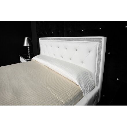 Кровать Cladina 160 см x 200 см white PU 