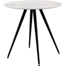 Стол Ники круглый столешница керамика Ice Jade 800