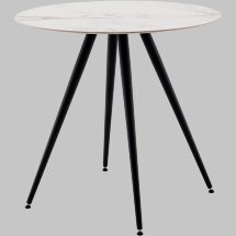Стол Ники круглый столешница керамика Ice Jade 800