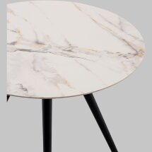 Стол Ники круглый столешница керамика Ice Jade 800