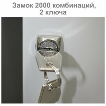 Шкаф металлический для одежды BRABIX &quot;LK 21-80&quot;, УСИЛЕННЫЙ, 2 секции, 1830х800х500 мм, 37 кг, 291129, S230BR406102