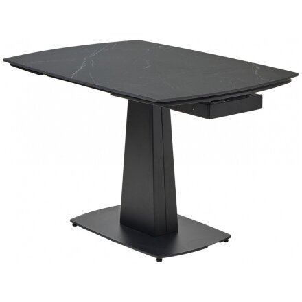 Керамический стол Balde 140 matt black marble solid ceramic / black 