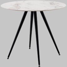 Стол Ники круглый столешница керамика Ice Jade 900