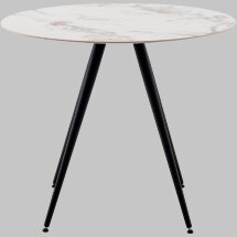 Стол Ники круглый столешница керамика Ice Jade 900
