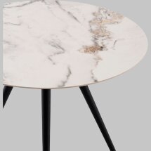 Стол Ники круглый столешница керамика Ice Jade 900