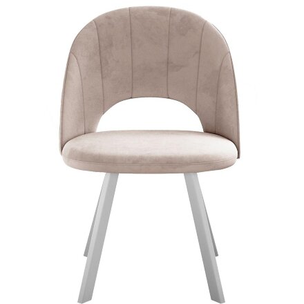 Стул DikLine 227 поворотный, B03 BEIGE, ножки белые 