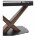 Керамический стол Blanco 160 matt black marble solid ceramic / орех 