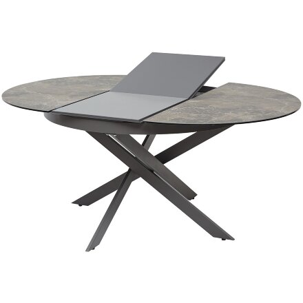Стол TRENTO 120 KL-19 СЕРО-КОРИЧНЕВЫЙ КАМЕНЬ, итальянская керамика/ GREY1 серый каркас М-City 