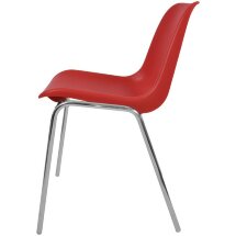 Стул пластиковый на металлокаркасе Vicenza-4 красный RAL 3002