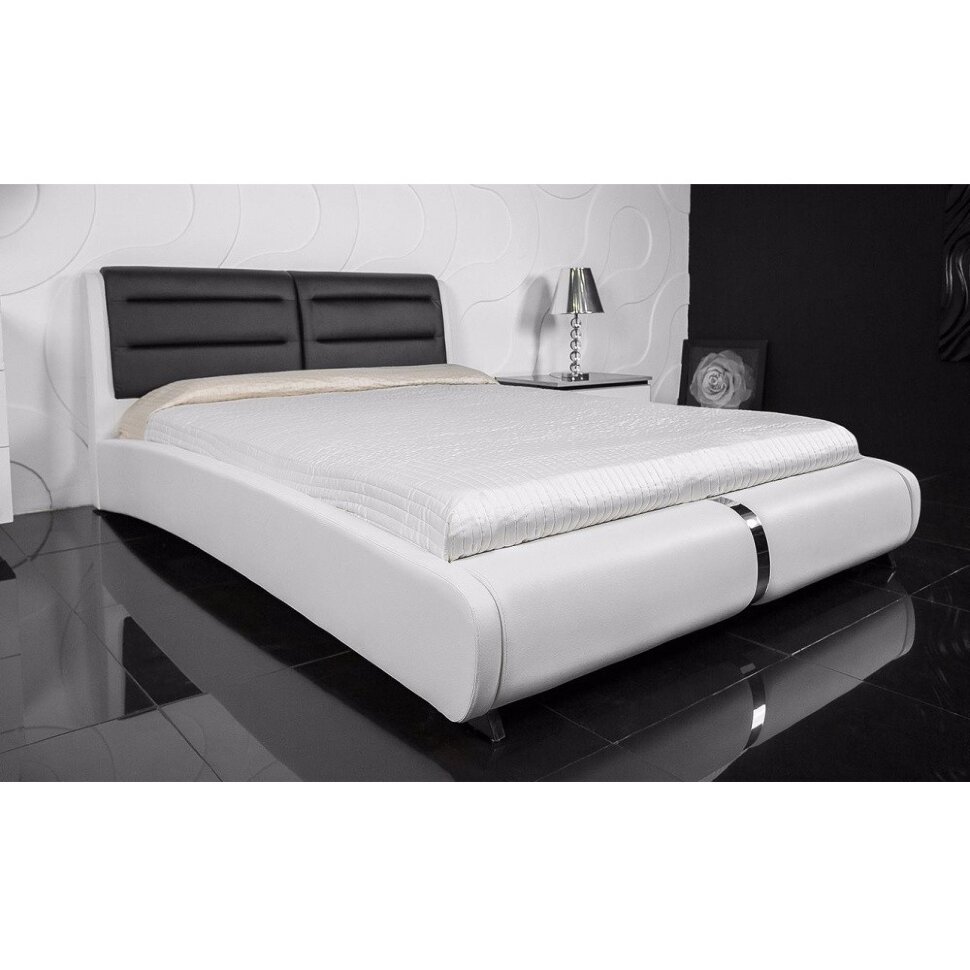 Кровать Verina 160 см х 200 см black + white PU Кровать Verina 160 см х 200 см black + white PU