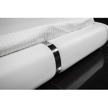 Кровать Verina 160 см х 200 см black + white PU 