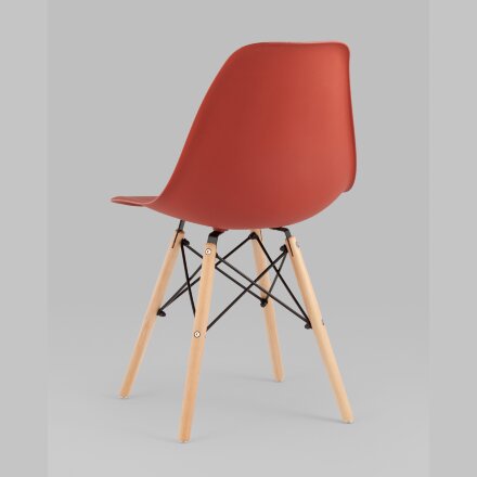Стул Eames Style DSW терракотовый x4 (разборный каркас) 