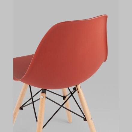 Стул Eames Style DSW терракотовый x4 (разборный каркас) 