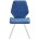Стул DikLine 243 B8 BLUE поворотный/ ножки белые 