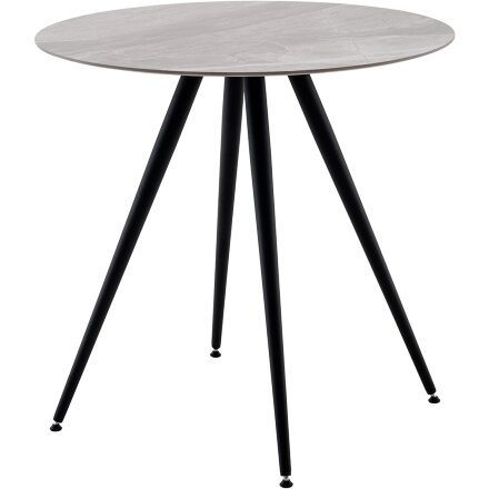Стол Ники круглый столешница керамика Italian light grey 800 