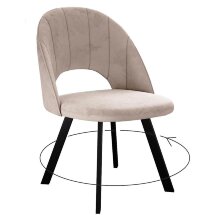 Стул DikLine 227 поворотный, B03 BEIGE, ножки черные