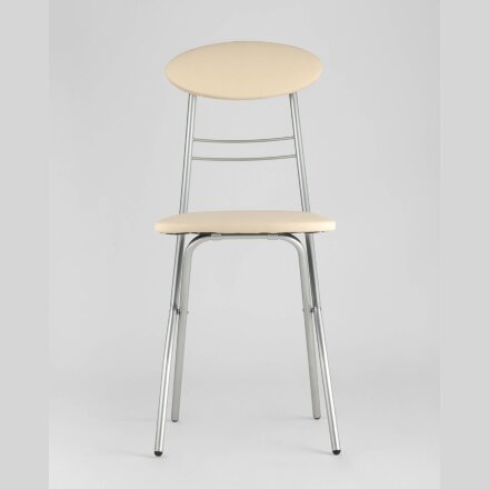 Стул складной Stool Group М8-01 Компакт Слоновая кость, металлический каркас, кожа PVC 