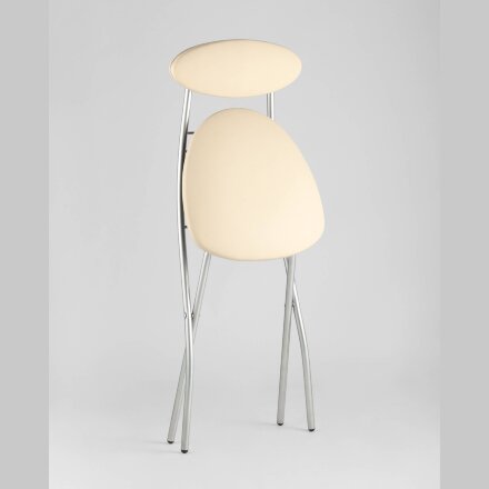Стул складной Stool Group М8-01 Компакт Слоновая кость, металлический каркас, кожа PVC 