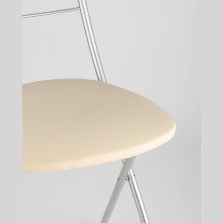 Стул складной Stool Group М8-01 Компакт Слоновая кость, металлический каркас, кожа PVC 