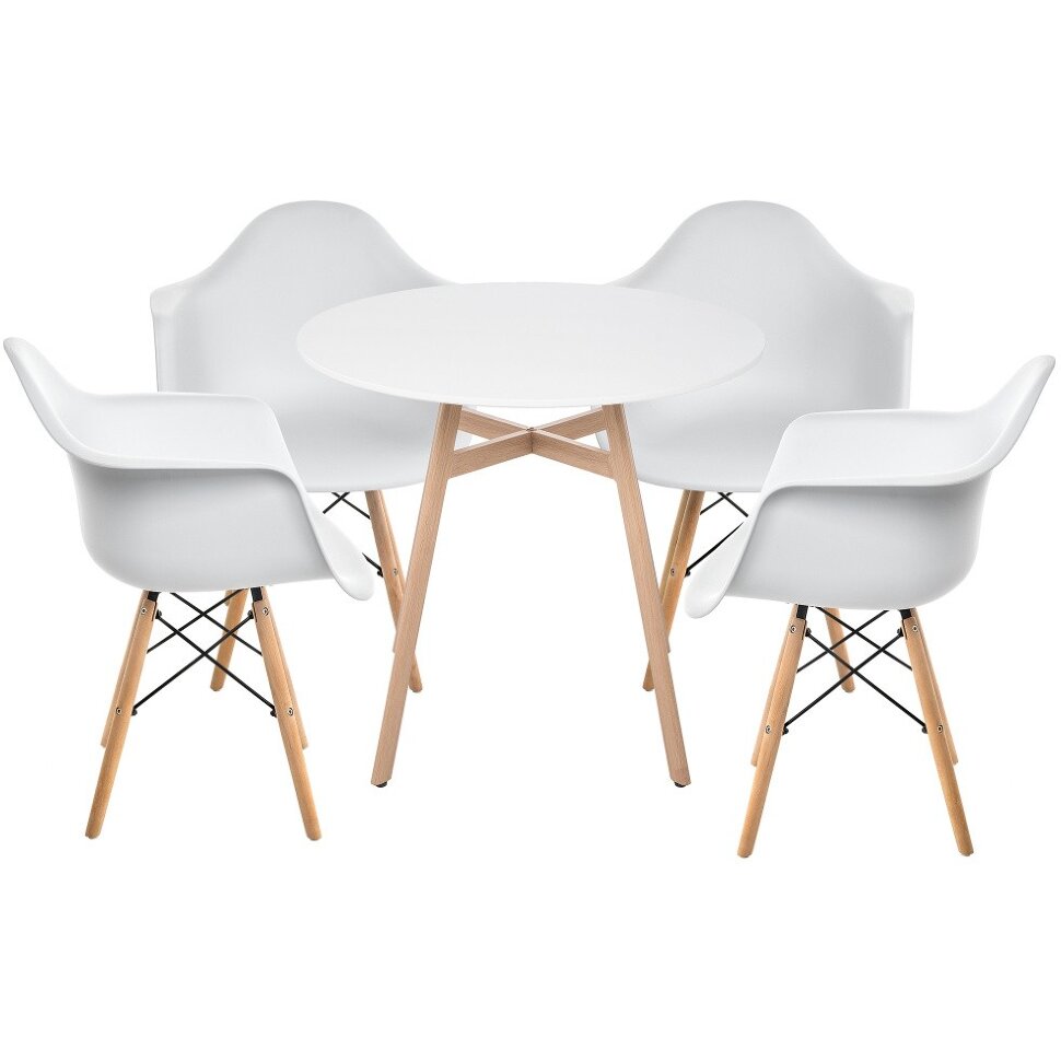 Обеденная группа Гвин white / wood Обеденная группа Гвин white / wood
