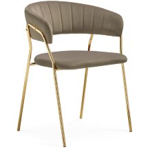 Стул на металлокаркасе Kamelia 1 cappuccino / gold