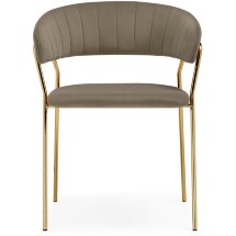 Стул на металлокаркасе Kamelia 1 cappuccino / gold