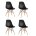 Стул Eames Style DSW черный x4 (разборный каркас) 