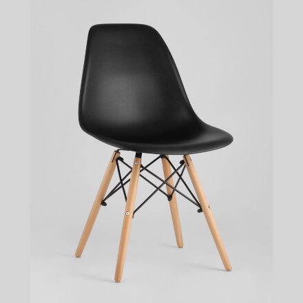 Стул Eames Style DSW черный x4 (разборный каркас) 
