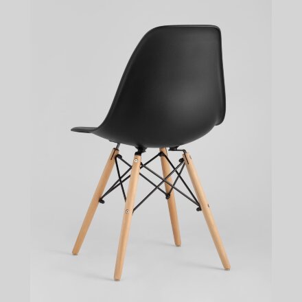 Стул Eames Style DSW черный x4 (разборный каркас) 