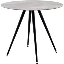 Стол Ники круглый столешница керамика Italian light grey 900