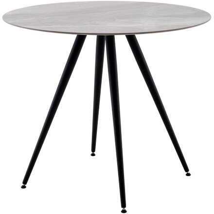 Стол Ники круглый столешница керамика Italian light grey 900 