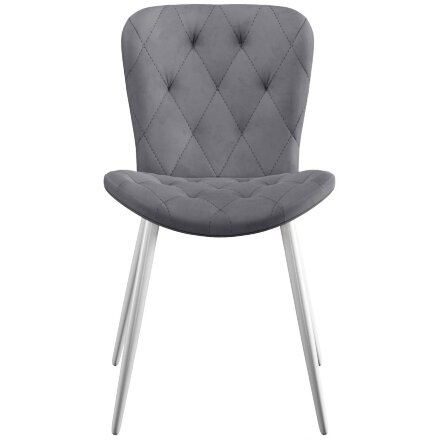 Стул DikLine 303 B22 GREY /ножки белые 