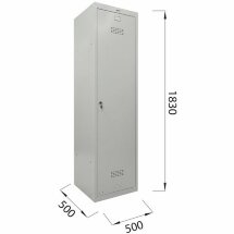 Шкаф металлический для одежды BRABIX &quot;LK 11-50&quot;, УСИЛЕННЫЙ, 2 отделения, 1830х500х500 мм, 22 кг, 291132, S230BR404102
