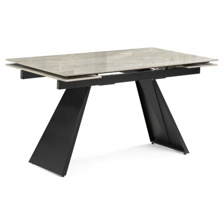 Керамический стол Хорсборо 140(200)х80х79 dyna fantasico grey / черный 