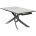 Керамический стол Estebio 160 gloss statuario white solid ceramic / серый металлик 