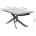 Керамический стол Estebio 160 gloss statuario white solid ceramic / серый металлик 