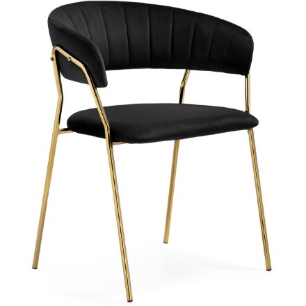 Стул на металлокаркасе Kamelia 1 black / gold 