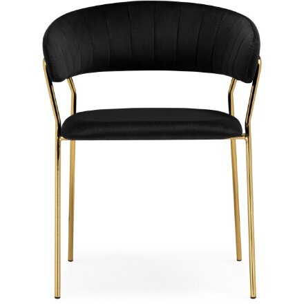 Стул на металлокаркасе Kamelia 1 black / gold 