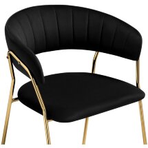 Стул на металлокаркасе Kamelia 1 black / gold