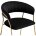 Стул на металлокаркасе Kamelia 1 black / gold 