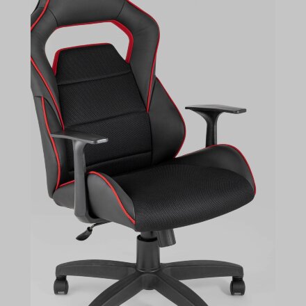 Игровое кресло Stool Group компьютерное TopChairs Meteor черное геймерское 