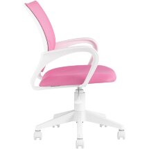 Кресло офисное TopChairs ST-BASIC-W розовый крестовина пластик белый